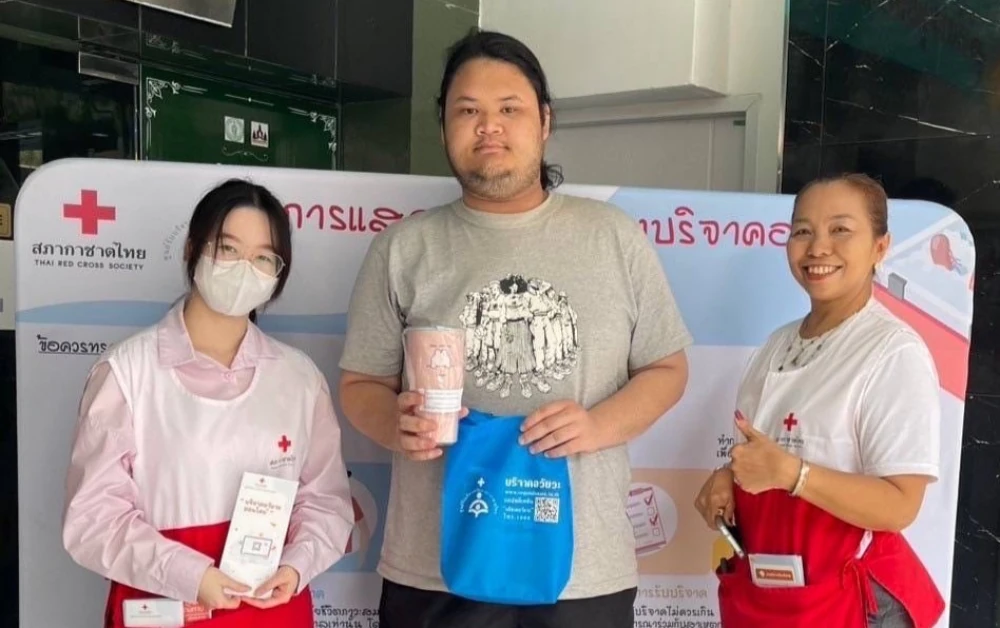 Moshi Moshi "Give Happiness" Campaign Supporting Organ Donation at the Thai Red Cross Organ Donation Center